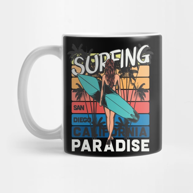 Surfing Paradise California by CyberpunkTees